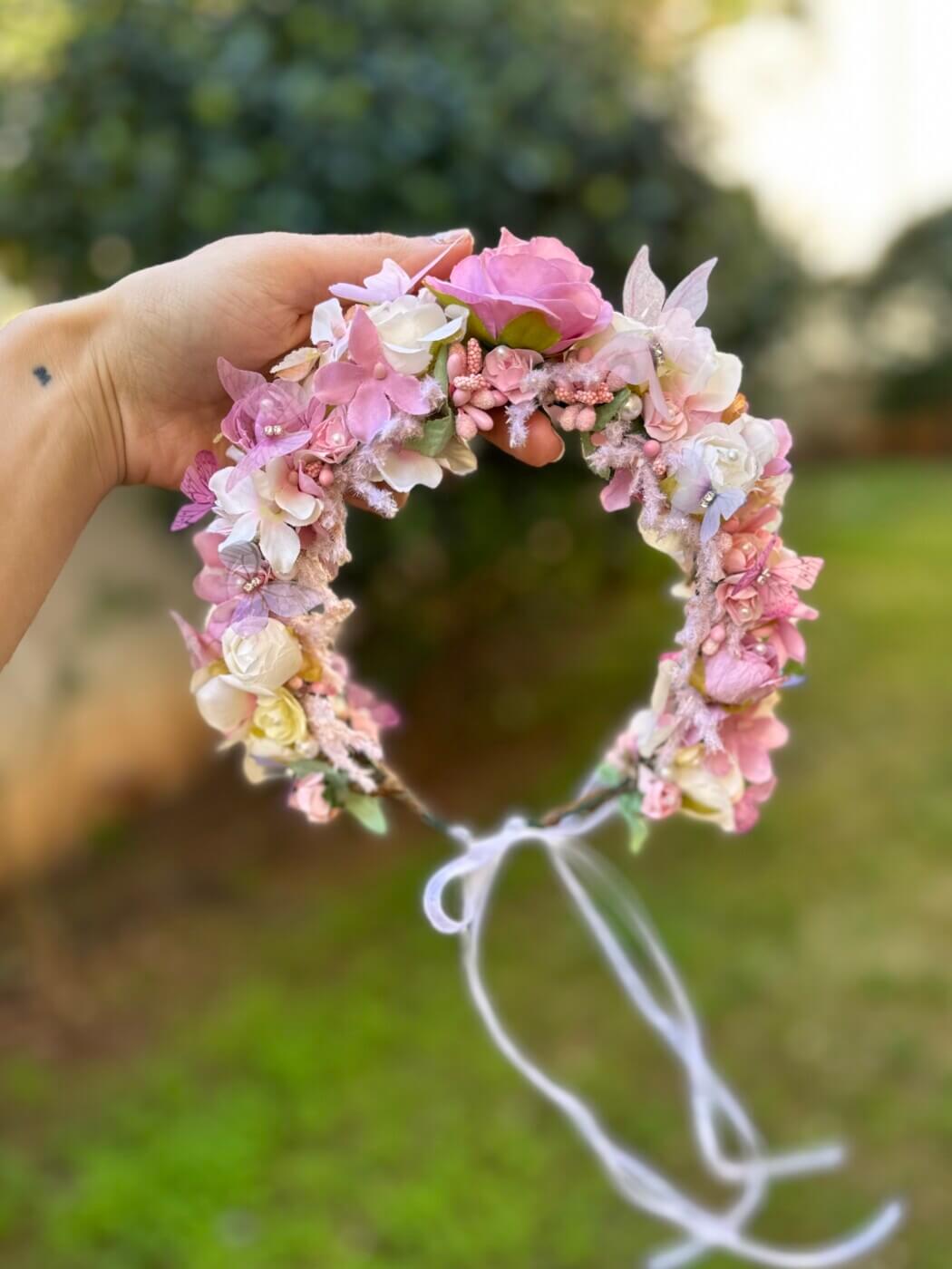 “Fairy Blossom” χειροποίητο στεφάνι