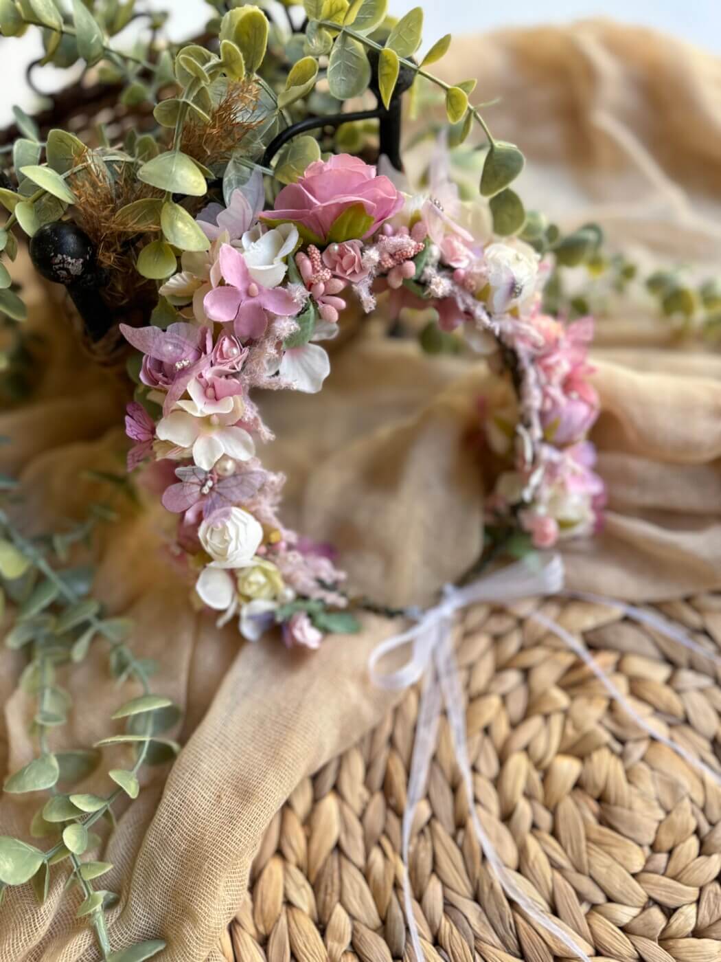 “Fairy Blossom” χειροποίητο στεφάνι - Image 4