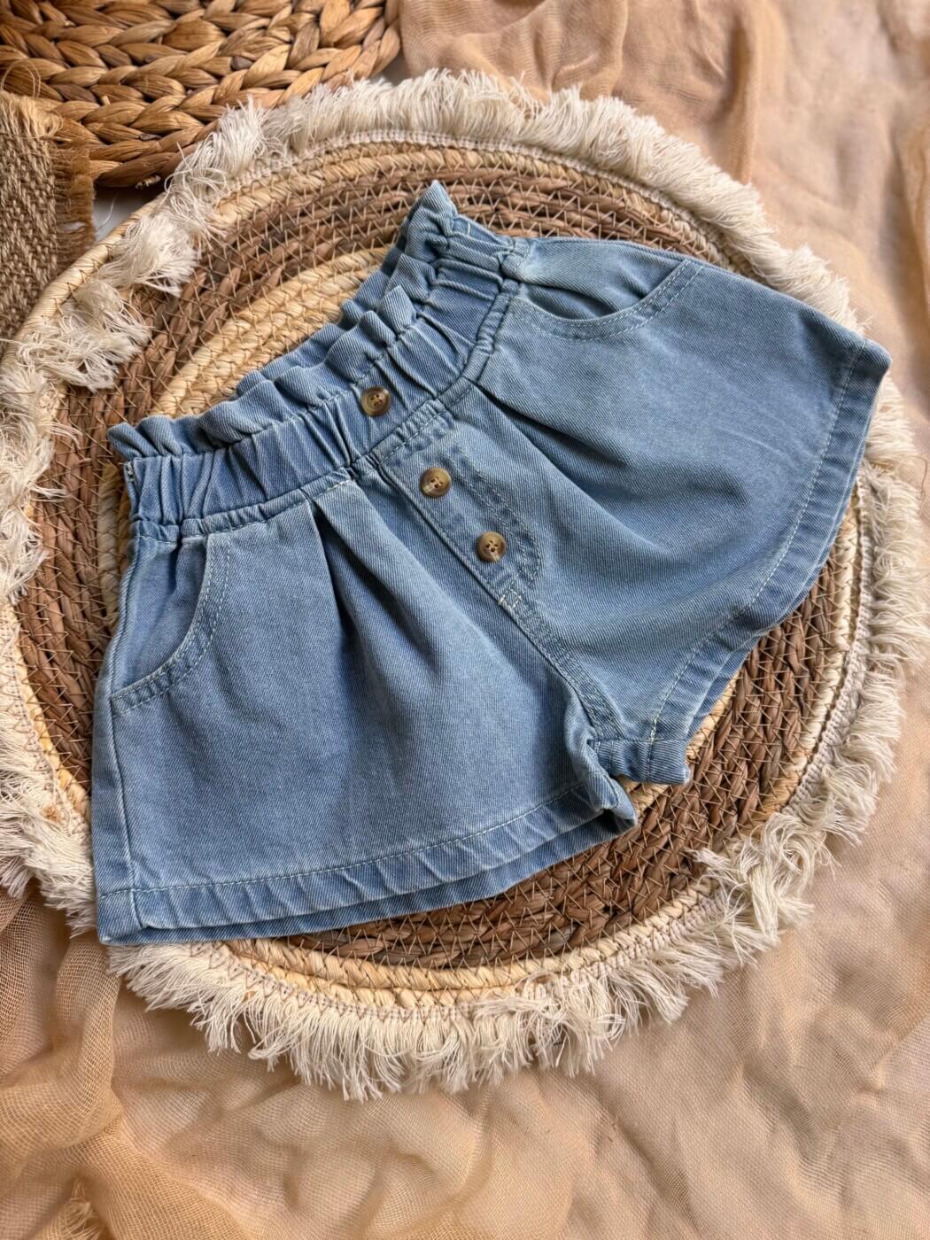 Παιδικό denim σορτσάκι με λάστιχο