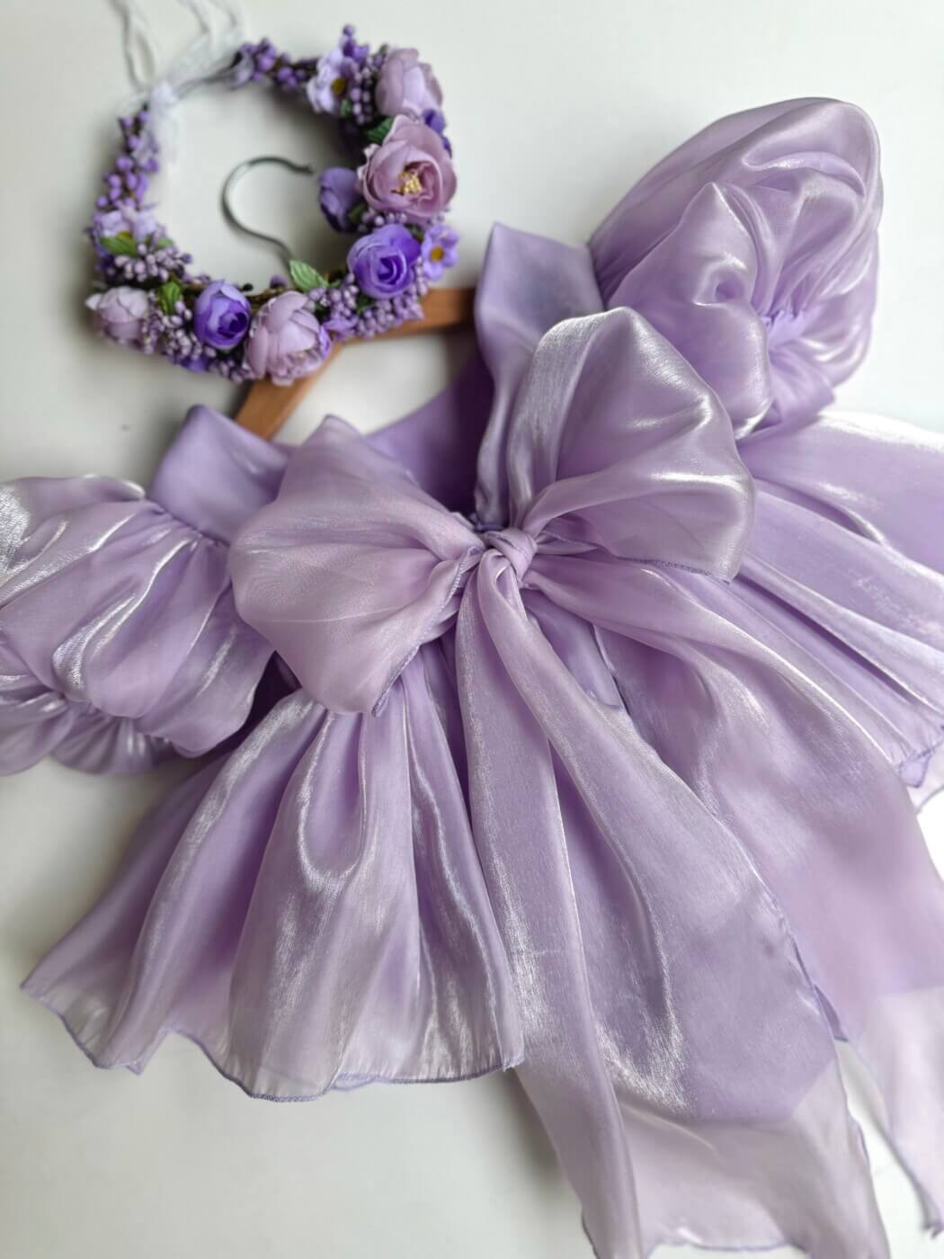 “Lolli Belle” lilac φορεματάκι με φουσκωτά μανίκια