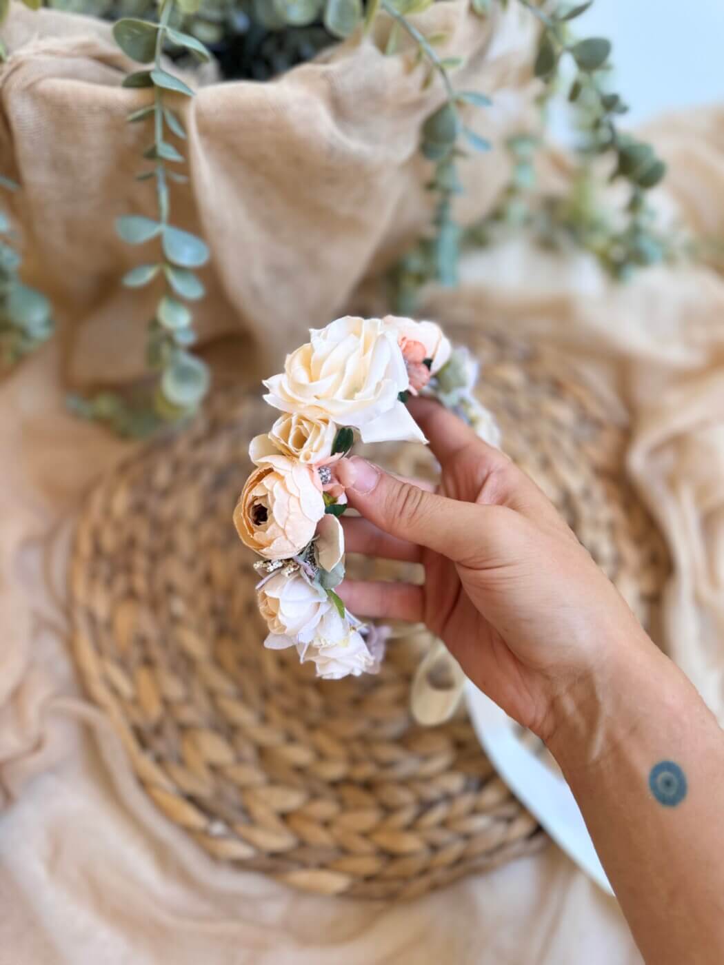 “Christine” χειροποίητη Flower Crown